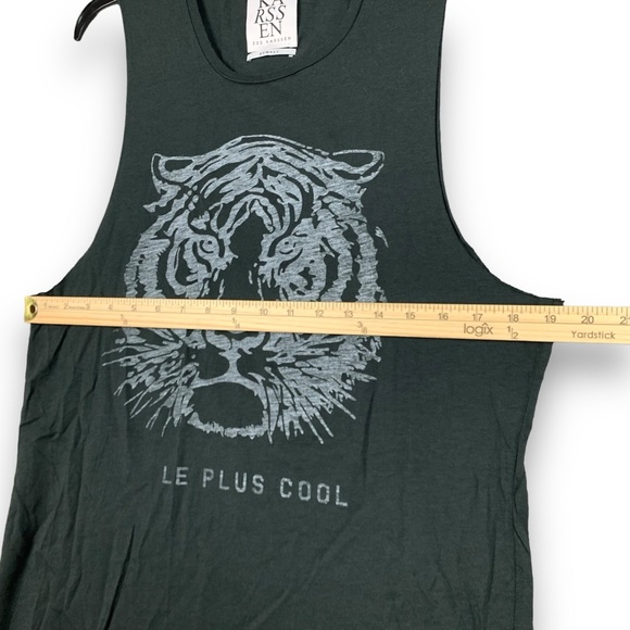 Revolve Tank‎ Top Zoe Karssen Le Plus Cool Black Tiger Tank Size XS Cotton Modal - Picture 10 of 11